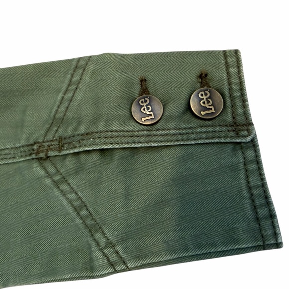 Lee Vintage Modern Loco Chore Denim Jean Jacket Coat XS 100% Cotton Olive Green - Picture 5 of 10